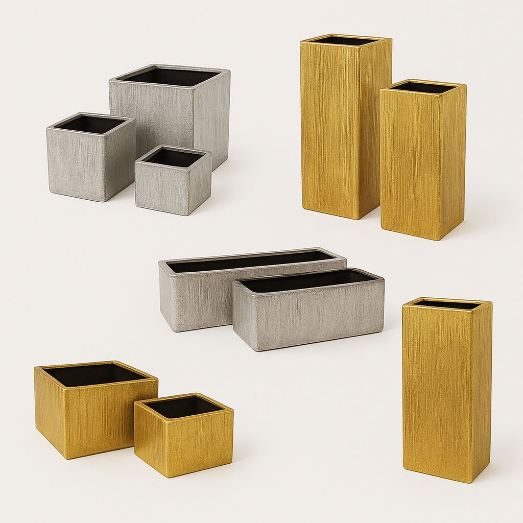 ETCH METALLIC CERAMIC SQUARES/RECTANGLE