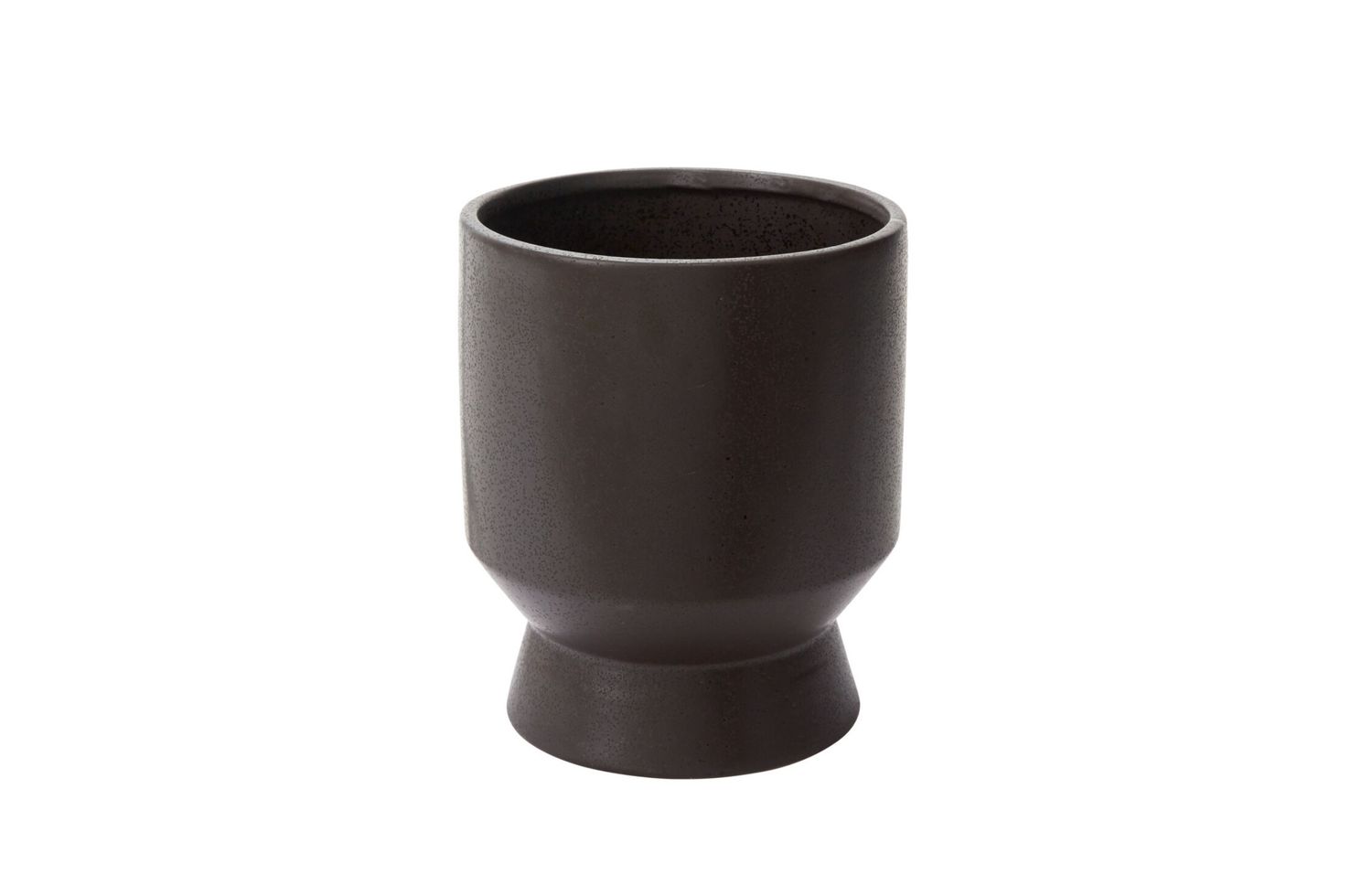 MATTE CERAMIC ELLIOT VASE, Color: BLACK, Size: 11"H X 9.75" (sku- 51505)