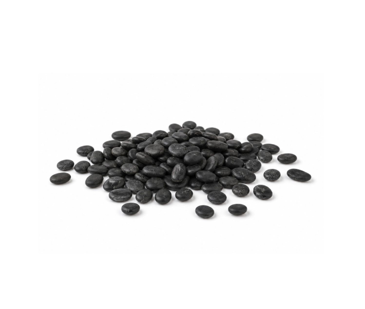 BLACK River Rocks PEBBLES (10lbs/bag)0.8-1CM, BLACK, 10 LBS/BAG