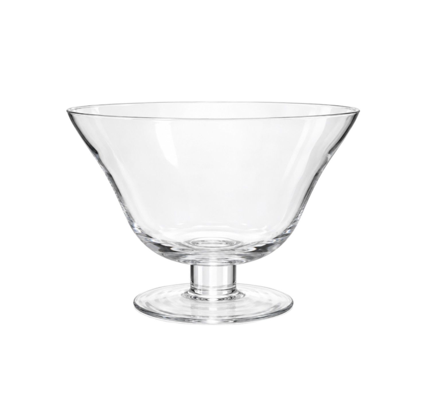 6.5"h x 9" GLASS COMPOTE FLARED BOWL