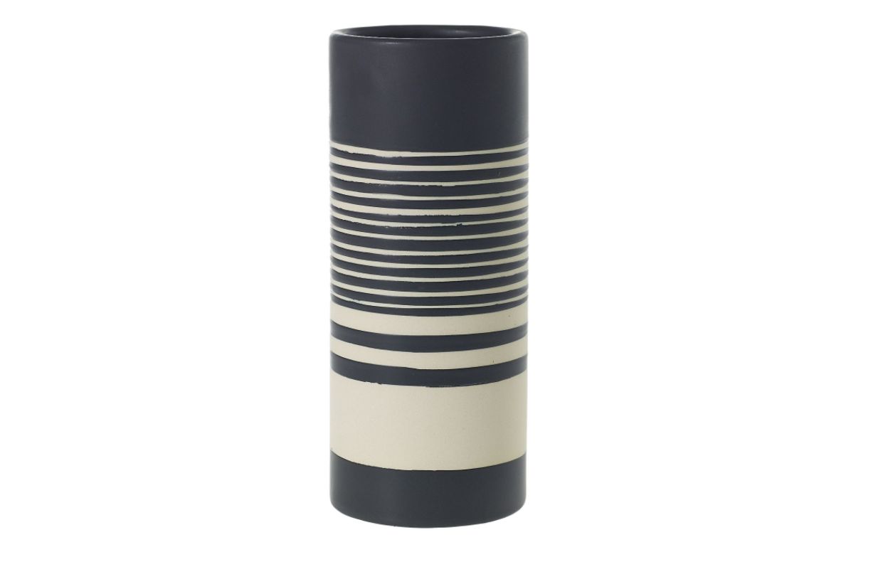 8.5”H X 3.5” BLACK SINCLAIR CERAMIC VASE COLLECTION (AD) 40% off was $13 now $7.79.