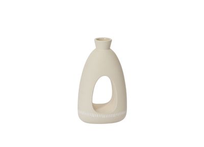 8”H X 4.5” X 3” IVORY CERAMIC TOVA BUDVASE 60% off was $17 now $6.80.