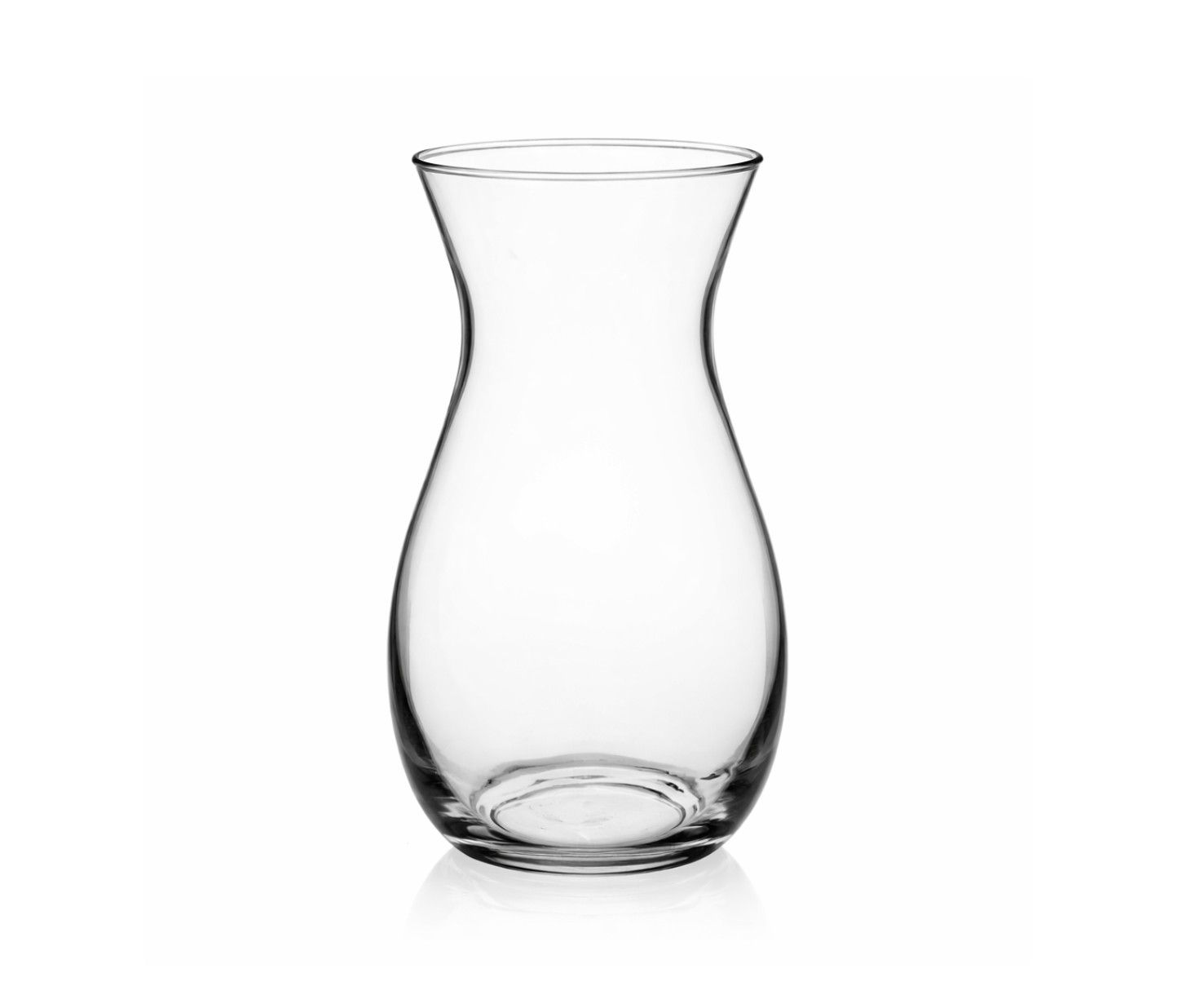 9”h x 5.25” CLEAR GLASS JORDAN VASE