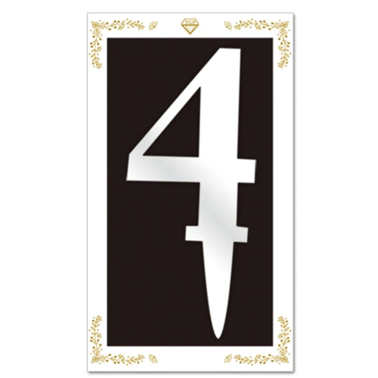 6.3" SILVER CAKE TOPPER #4