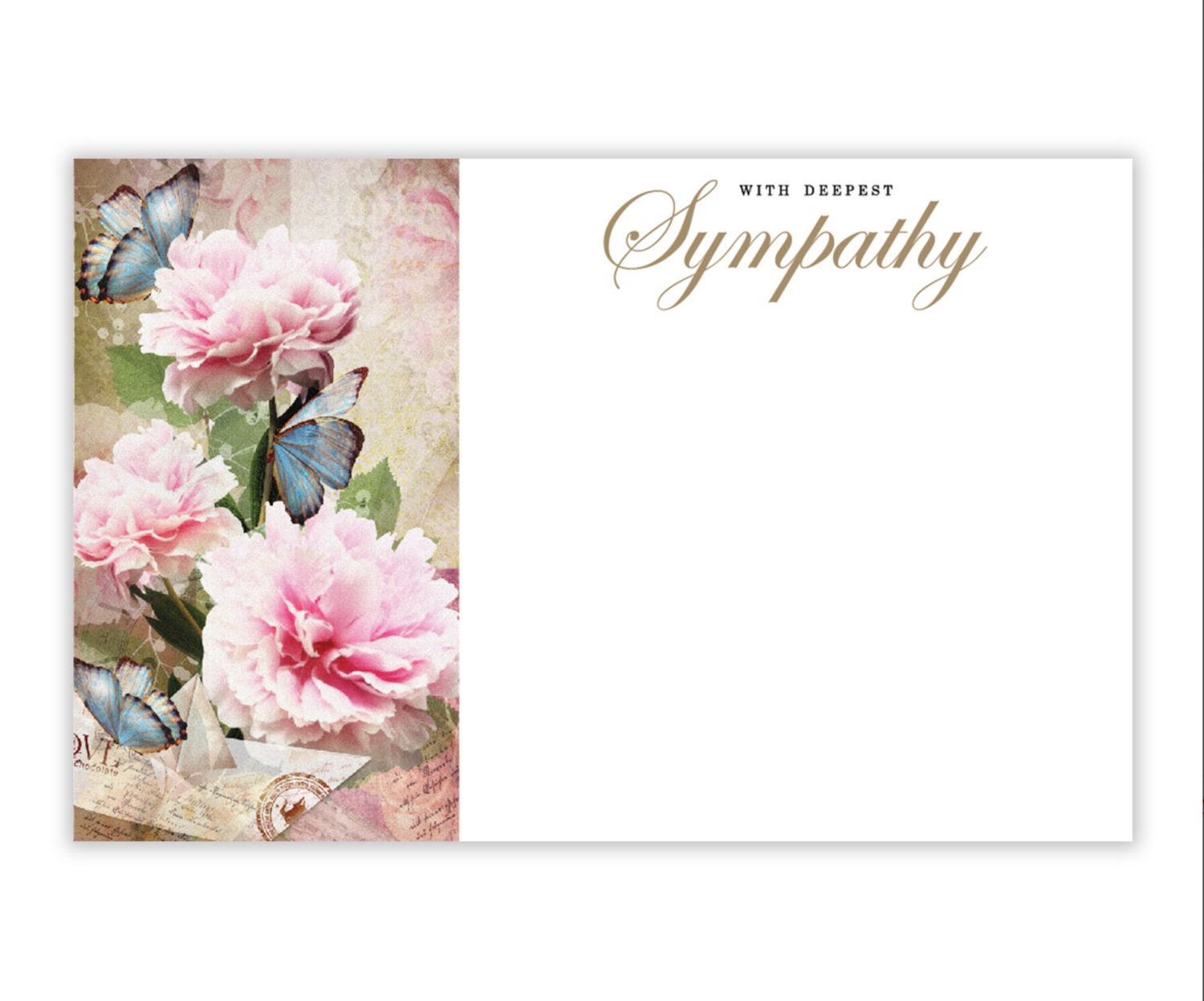 CAPRI CARD, WITH DEEPEST SYMPATHY, BUTTERFLIES