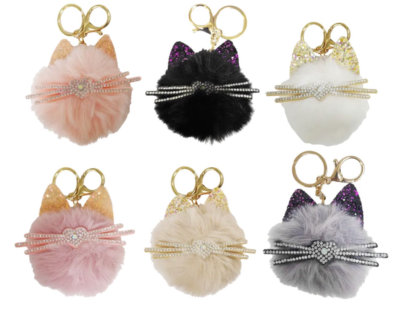 4.5" x 3" CAT FUR KEYCHAIN (price per each, box has assortment)    ND