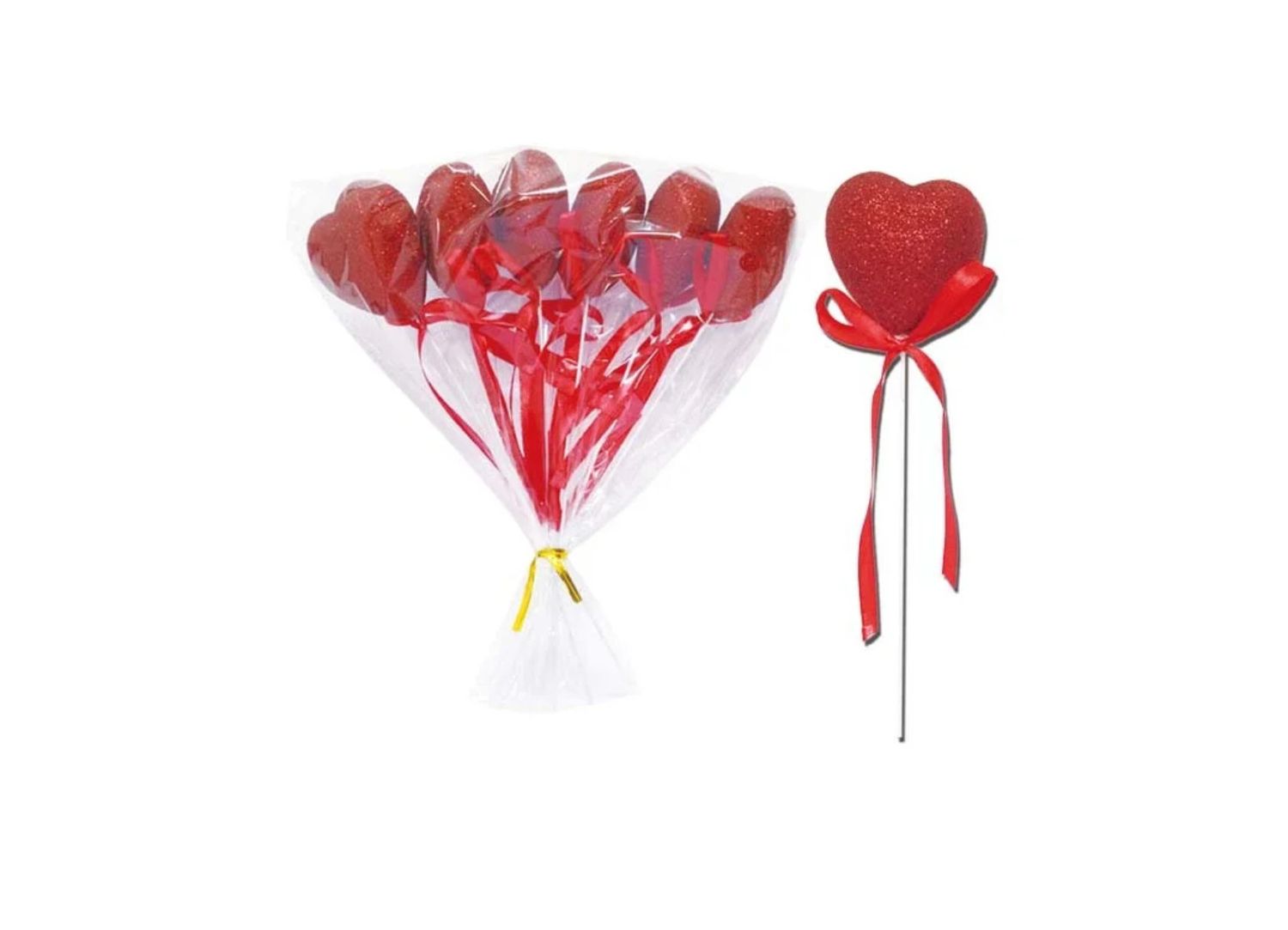 5 COUNT VALENTINE'S FOAM HEART PICK,