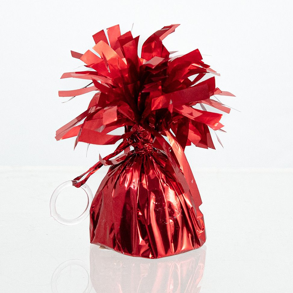 5" RED METALLIC BALLOON WEIGHT