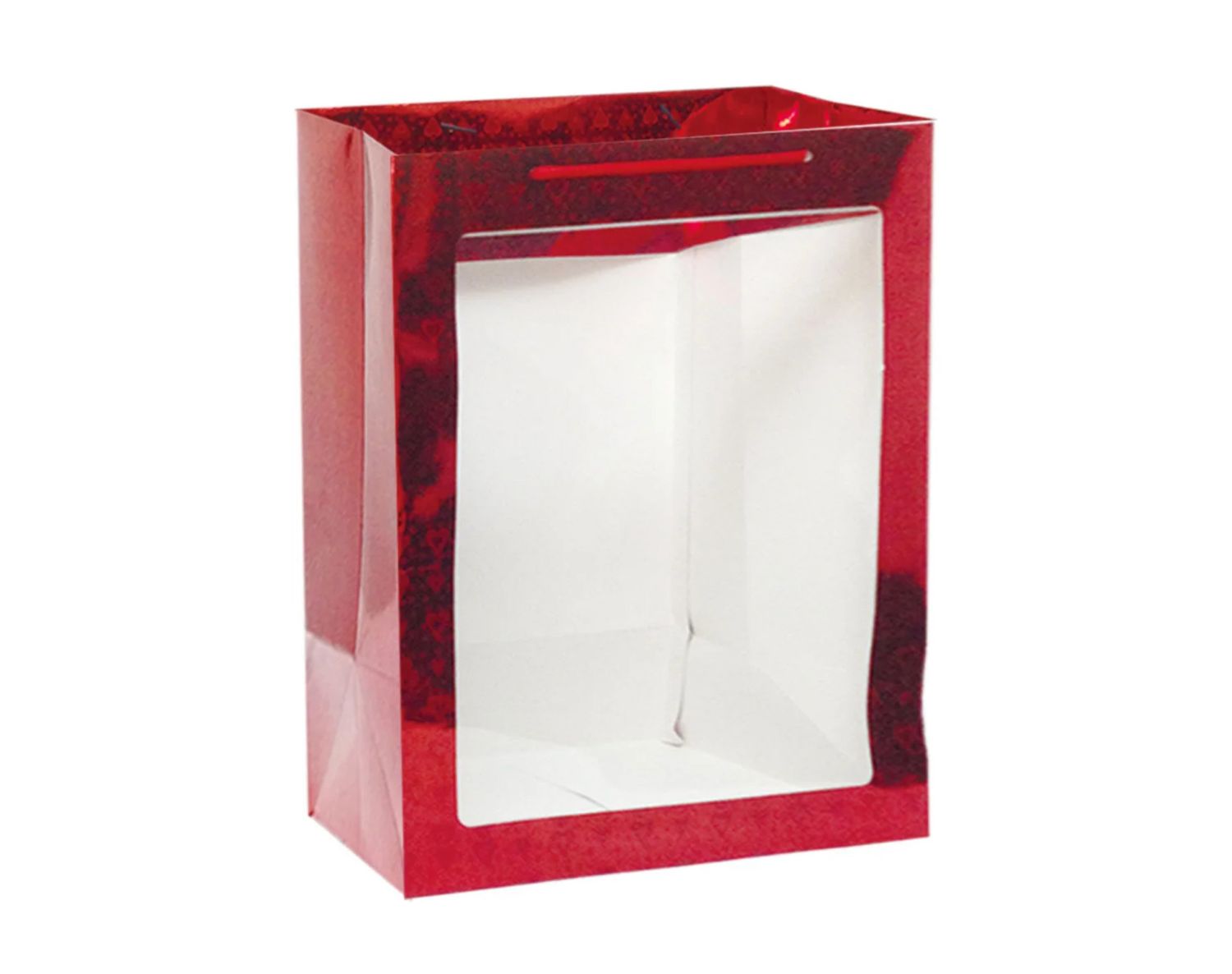 10.5" X 13.75" X 6" RED WINDOW BAG