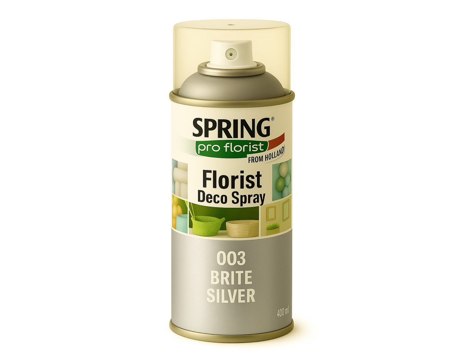 003 BRITE SILVER SPRING DECO FLORAL SPRAY PAINT 400ml