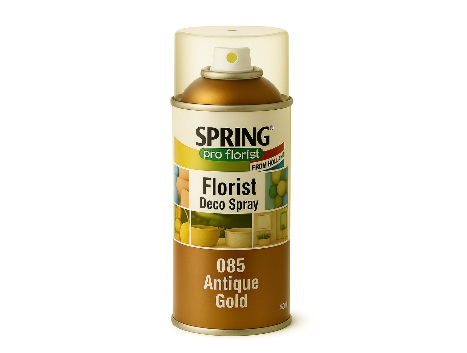 085 ANTIQUE GOLD SPRING DECO FLORAL SPRAY PAINT 400ml