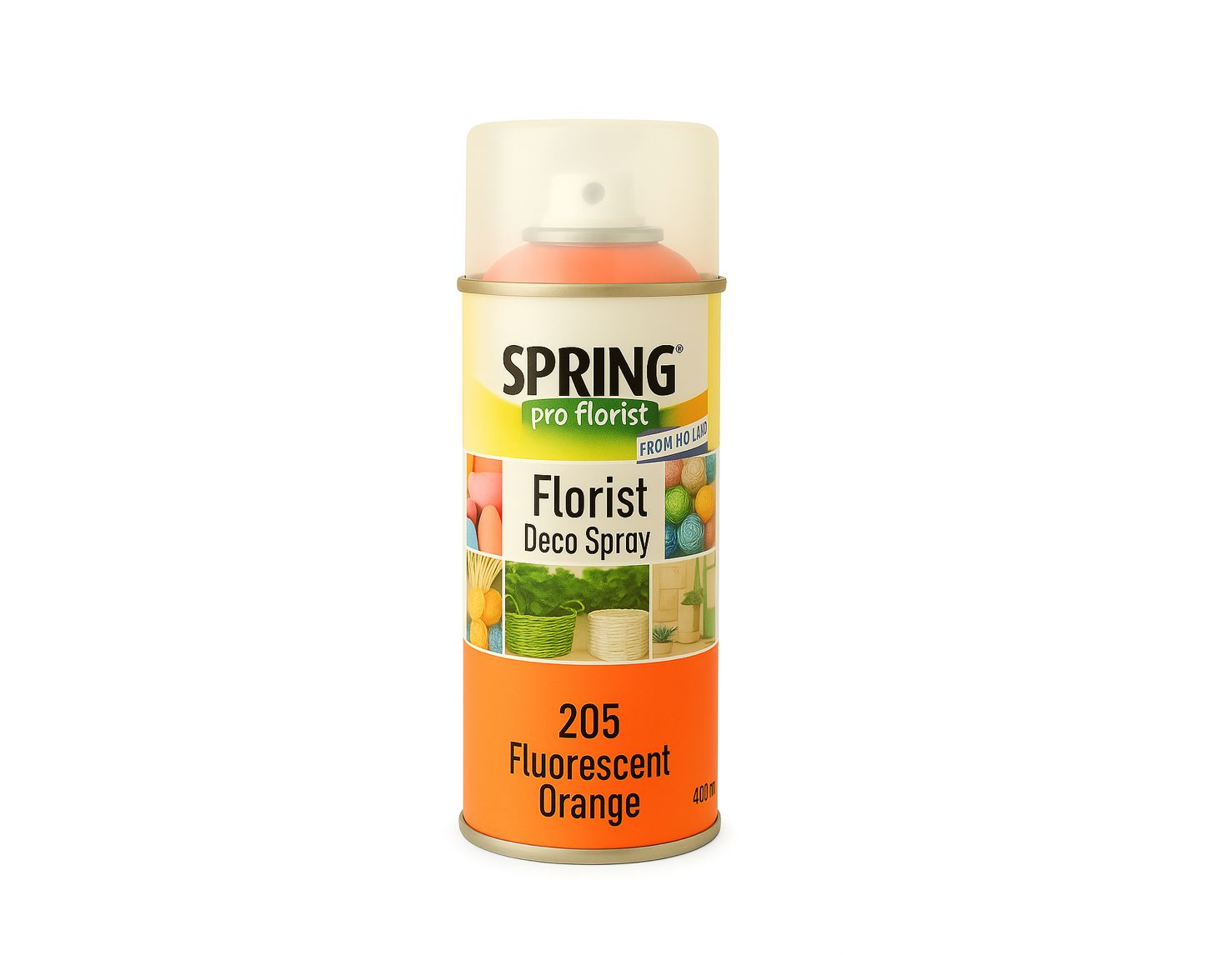 205 FLUORESCENT ORANGE SPRING DECO FLORAL SPRAY PAINT 400ml