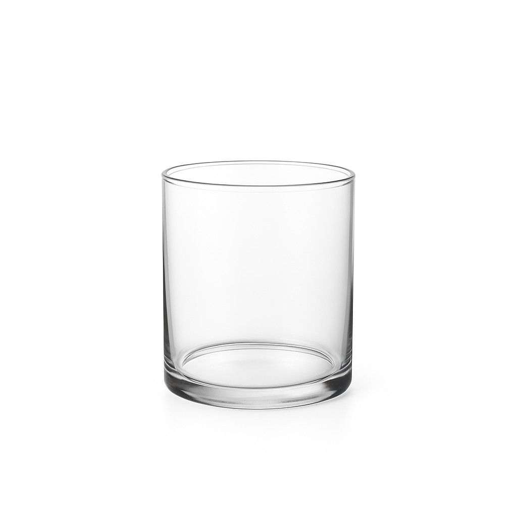 3.5" DIAMETER WIDE CLEAR GLASS CYLINDERS, Size: 4" HIGH  (SKU- QW3504)