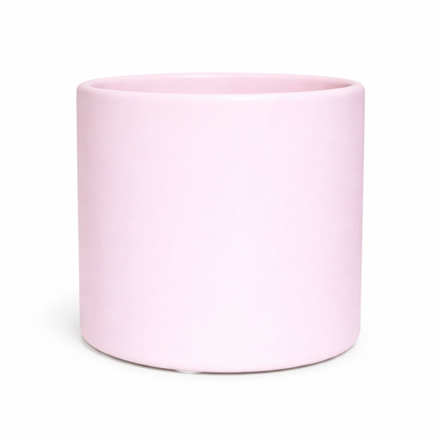 4.25” x 4.25” MATTE PINK CERAMIC CYLINDER VASE POT