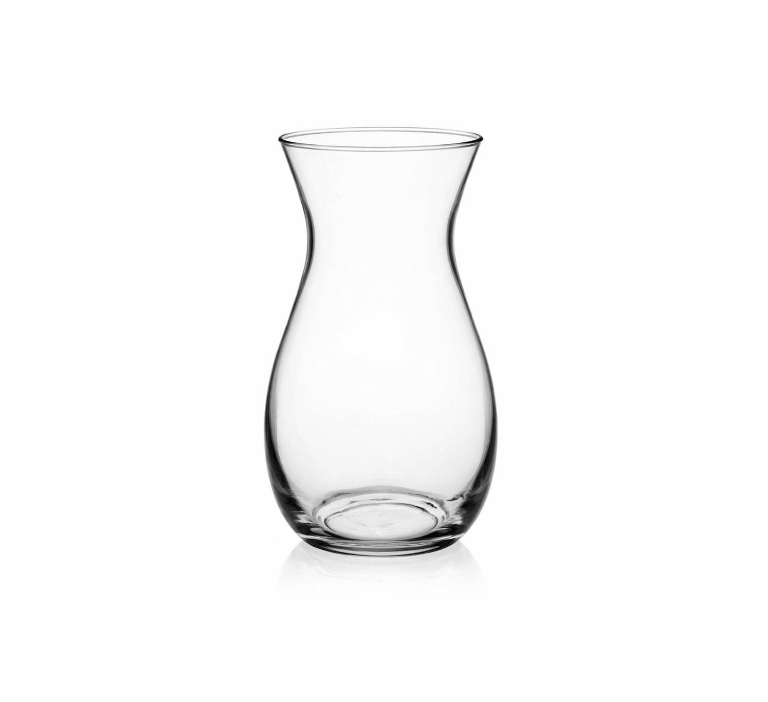 8"H X 4.75” CLEAR GLASS JORDAN VASE