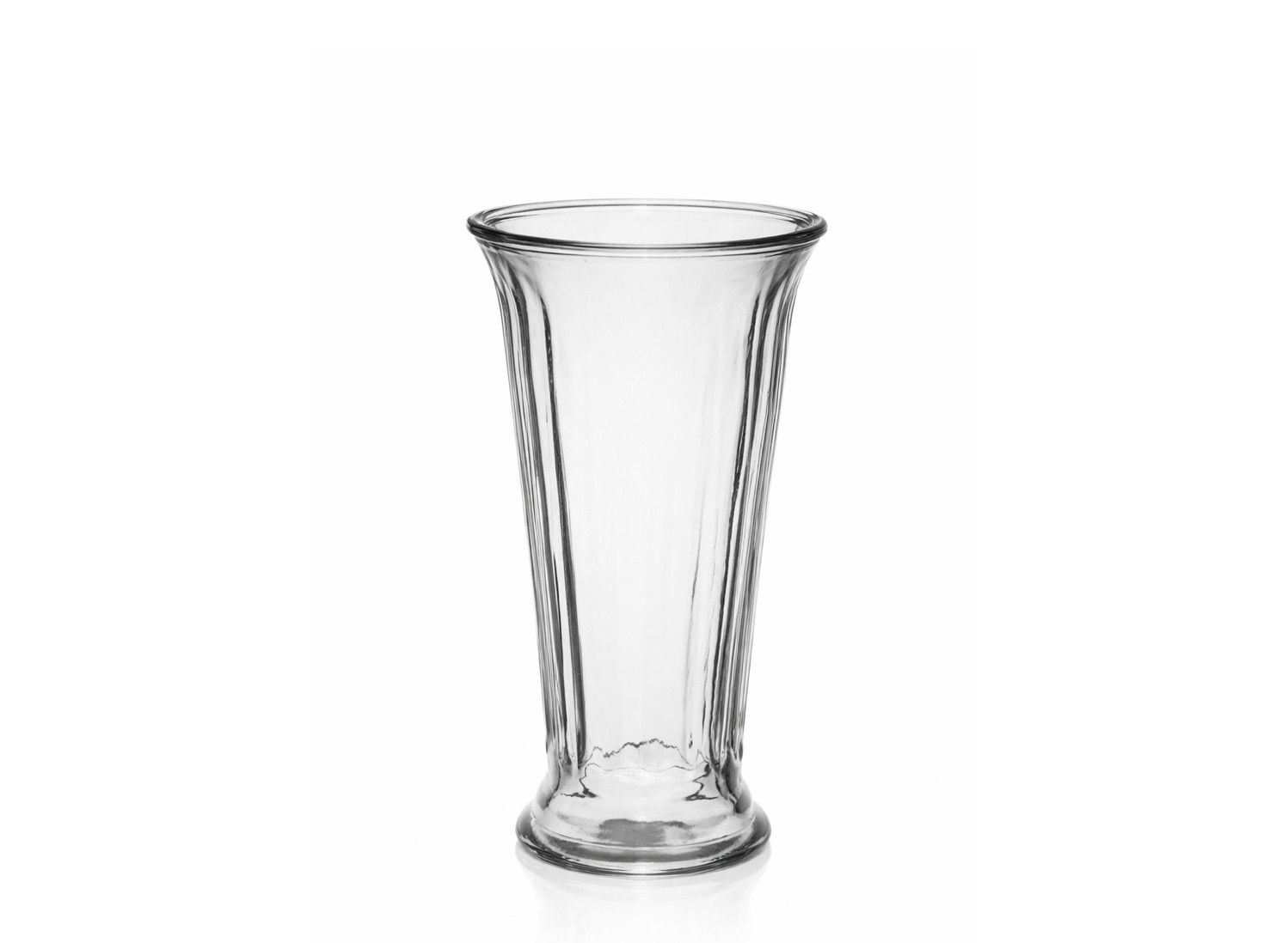 10” x 5.25” CLEAR GLASS ROMAN VASE