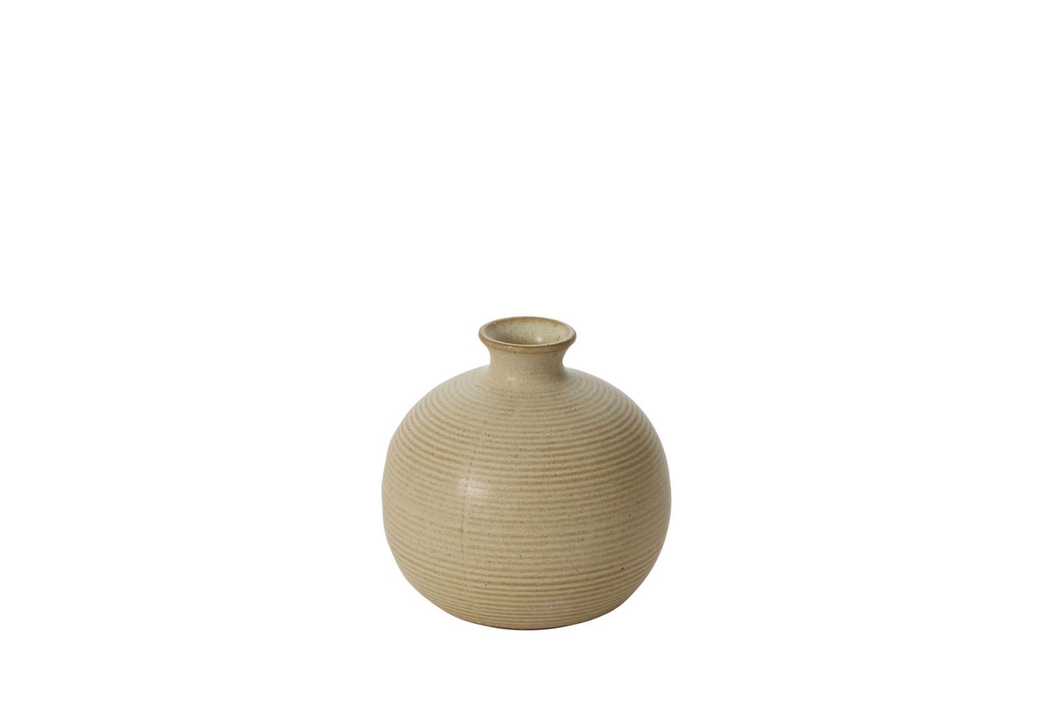 CERAMIC COVE BUDVASE, Color: TAN, Size: 4.75"H X 5"  (SKU- 52325)