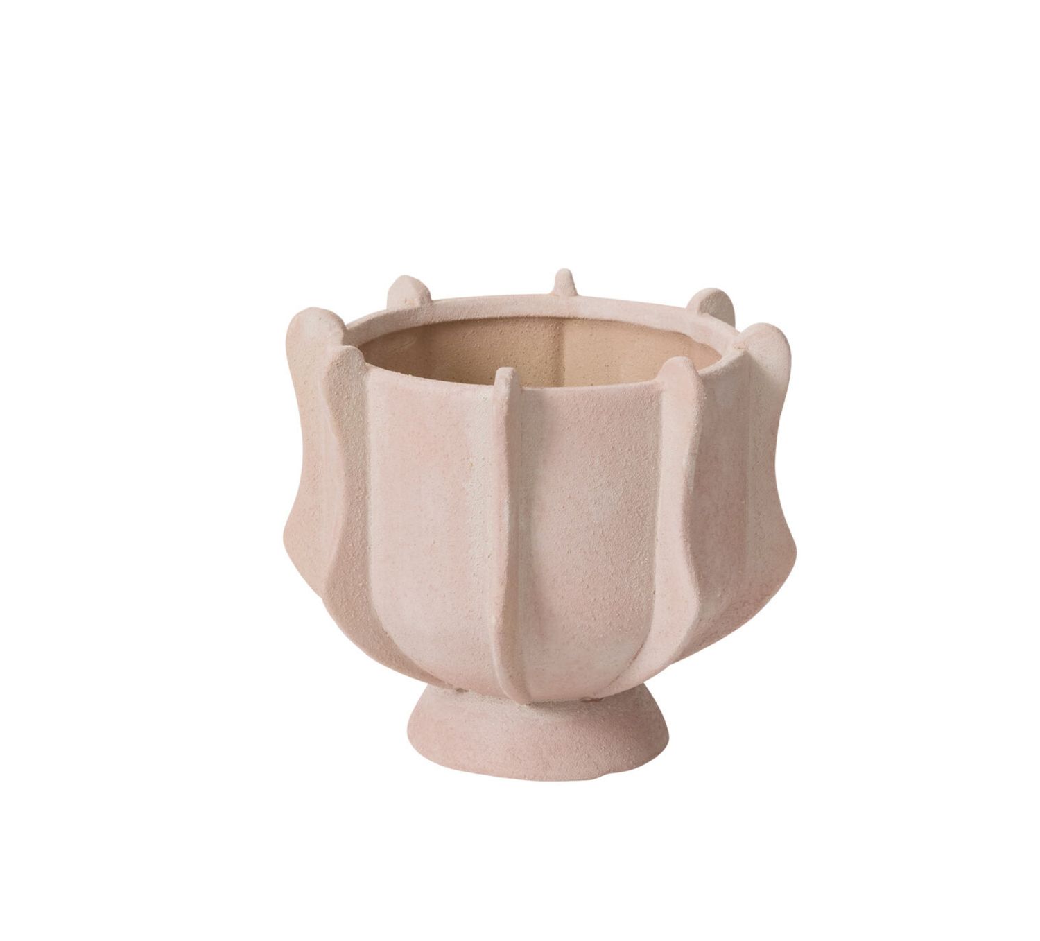 PINK CERAMIC CLAUDIA COLLECTION, Color: PINK, Size: 6.25"H X 6" X 7.25" COMPOTE  (SKU- 91675)