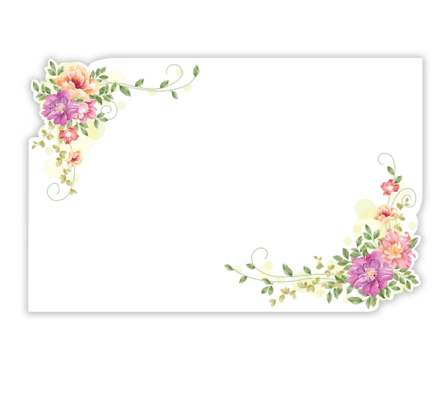 NO SENTIMENT CAPRI CARD, WATERFALL FLORAL
