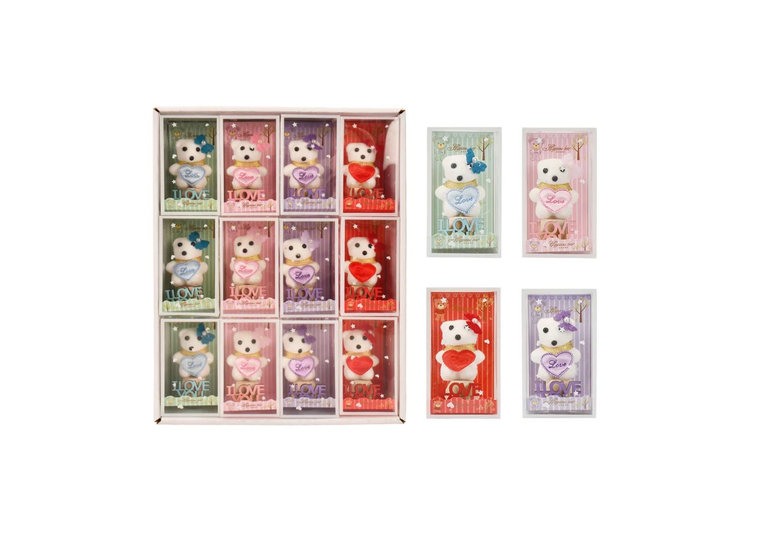 VALENTINE'S DAY MINI BEAR IN BOX 2" x 1.5", reg $1.99