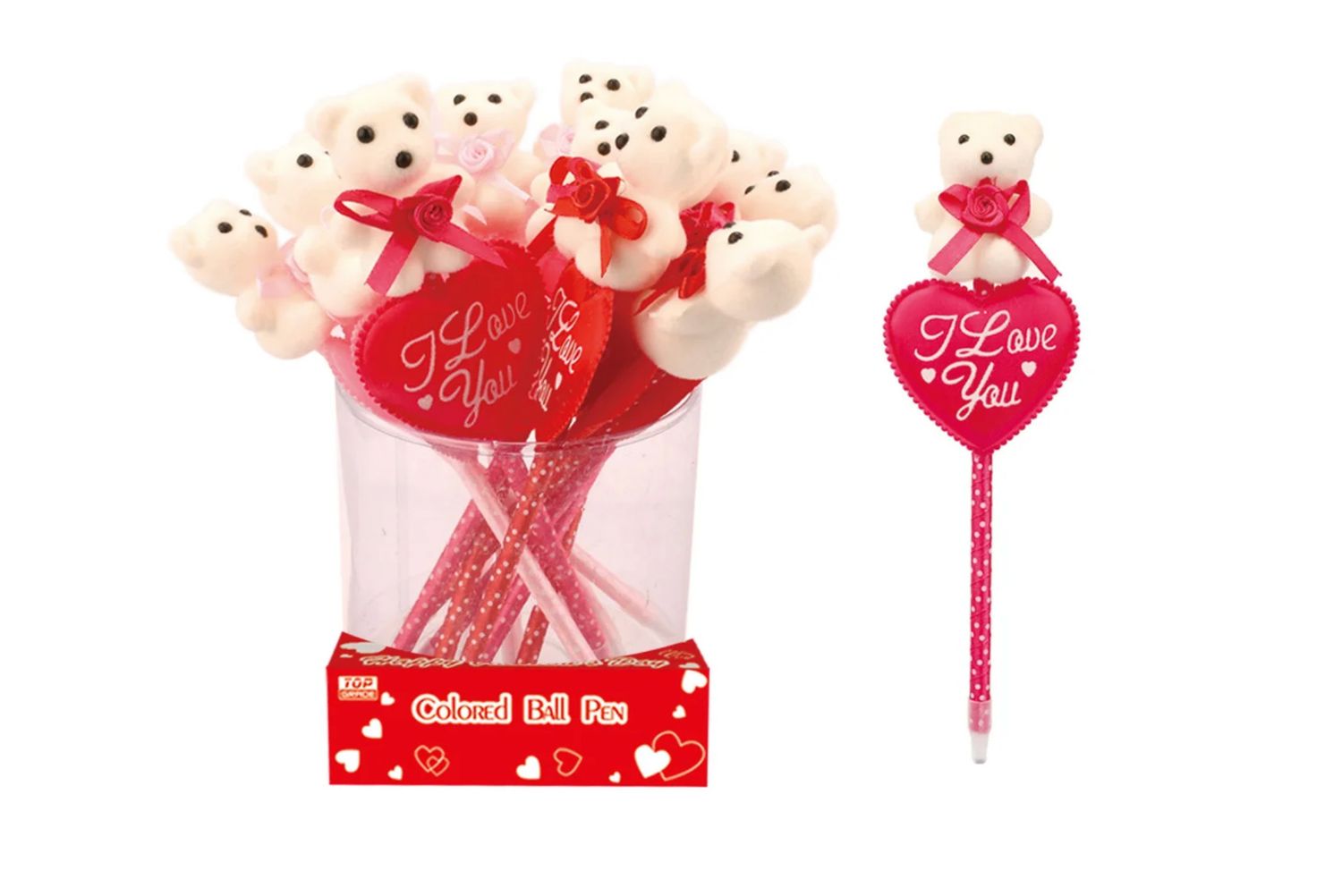 I LOVE YOU TEDDY BEAR PEN (price per each)