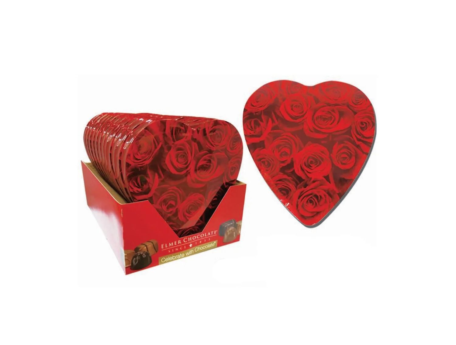 ELMER CHOCOLATE HEART SHAPE CANISTER  6oz (price per each)