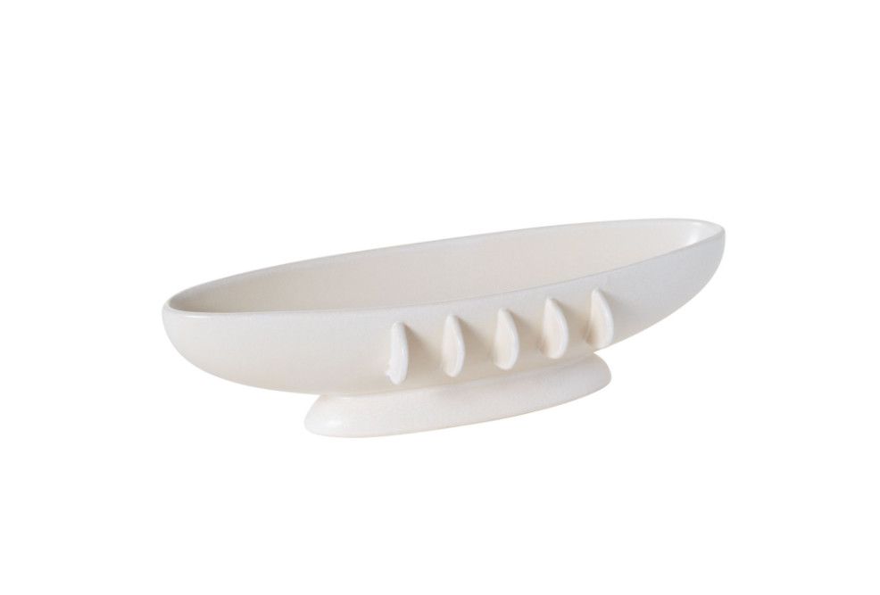 REVERIE COLLECTION, Attribute 1: WHITE, Attribute 2: BOAT, Attribute 3: 5.5"H X 22.5"L (SKU- 51460)