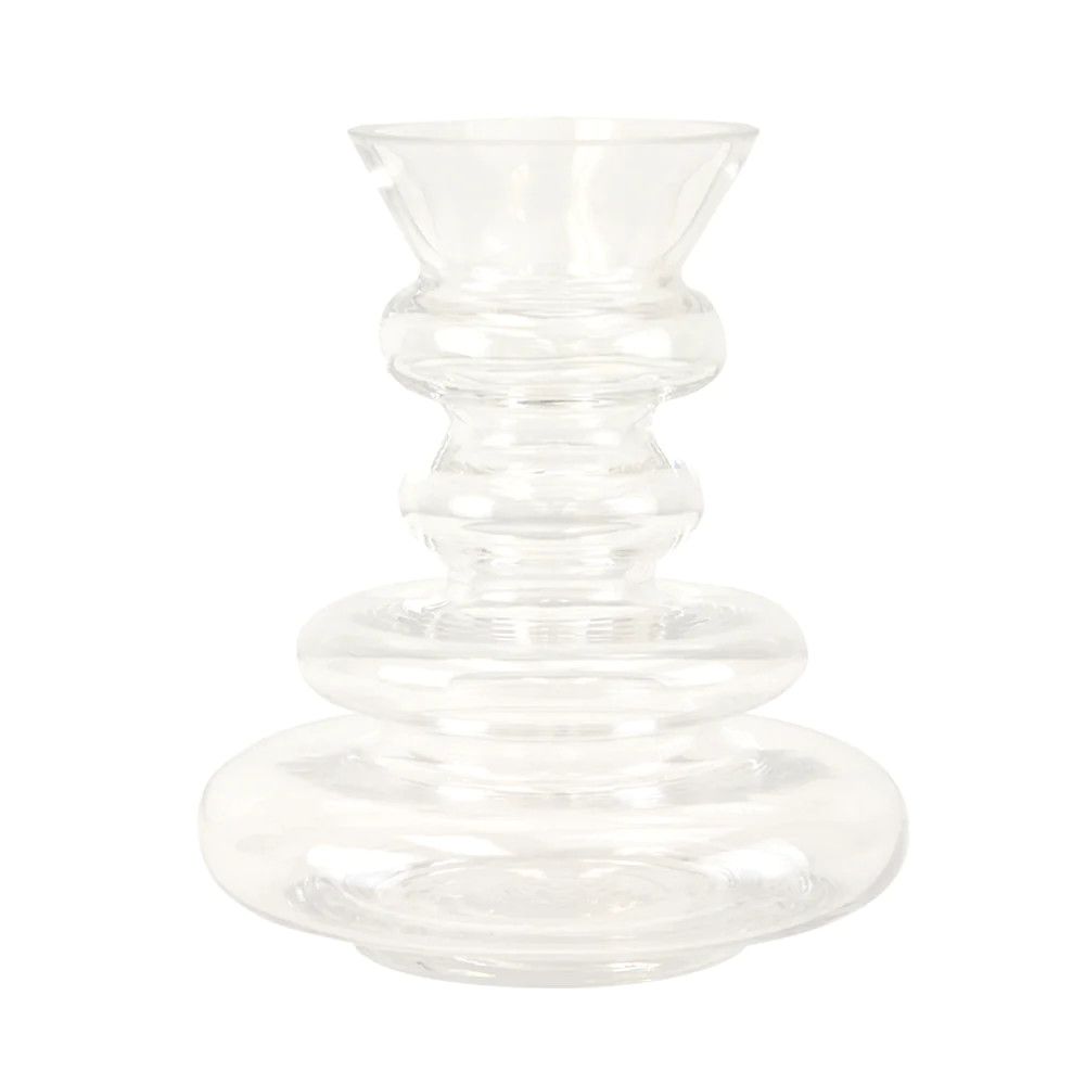 KAPPA VASE, Color: CLEAR, Size: 6.25"H X 5.5"
