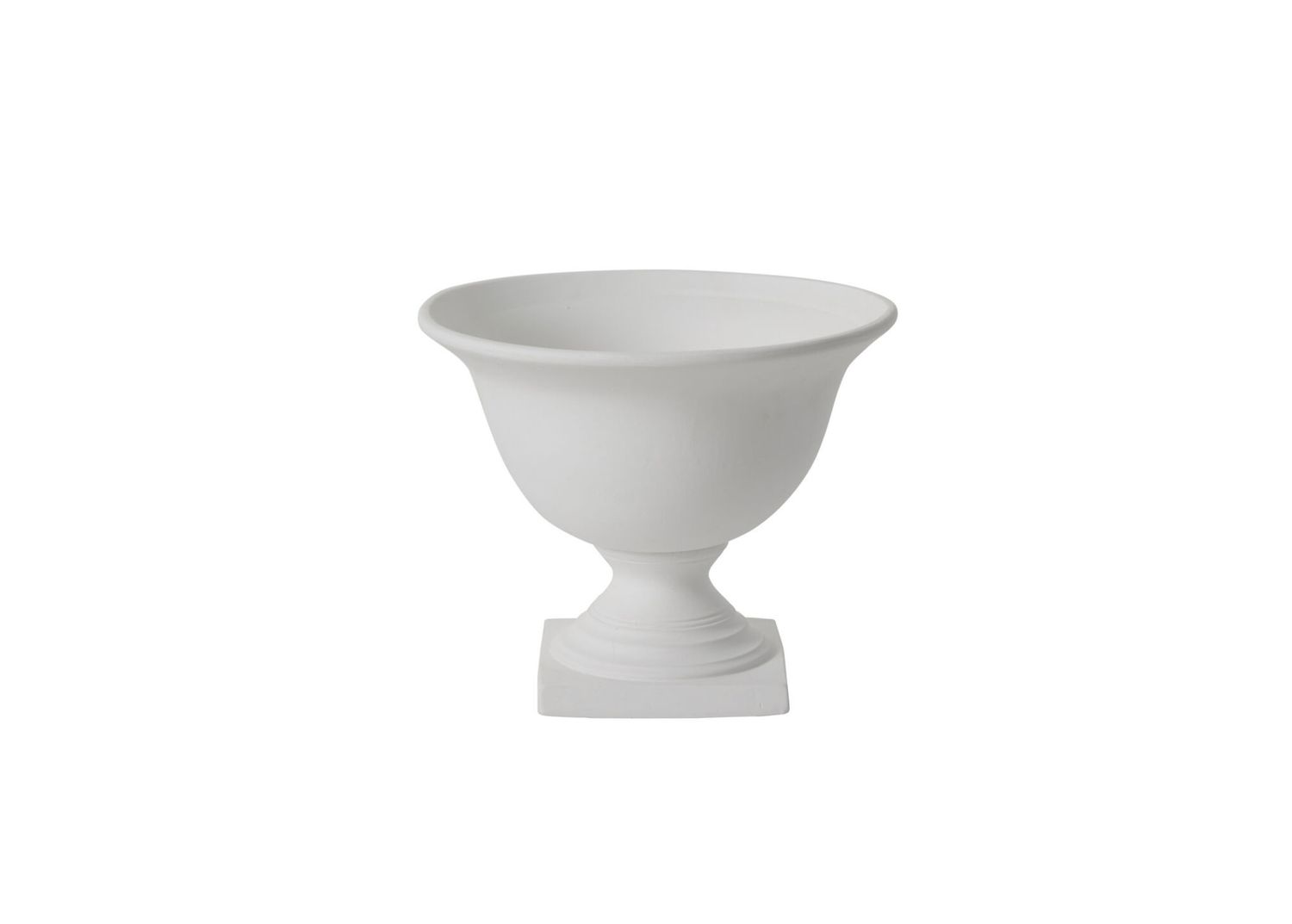 WHITE CERAMIC CASTLEBERRY URN, Size: 10"H X 12.25" (SKU-96515)