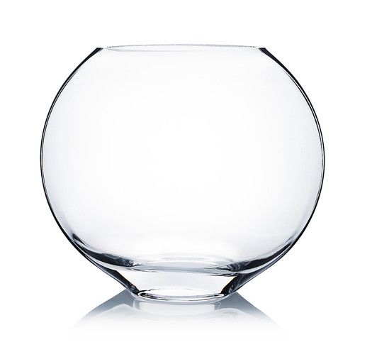 GLASS MOON VASE, Size: 6"H X 3.5" X 7" XS  (SKU- U9700)