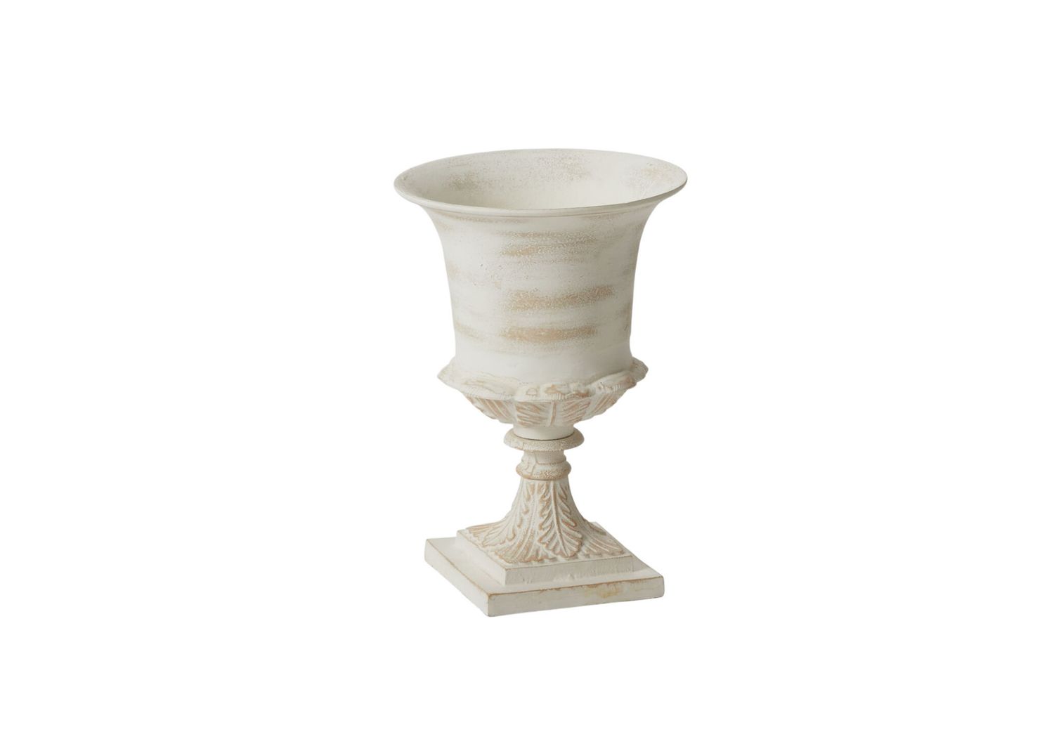 METAL CHAPEL URN, Color: WHITE, Size: 14.5"H X 10" (SKU 77265