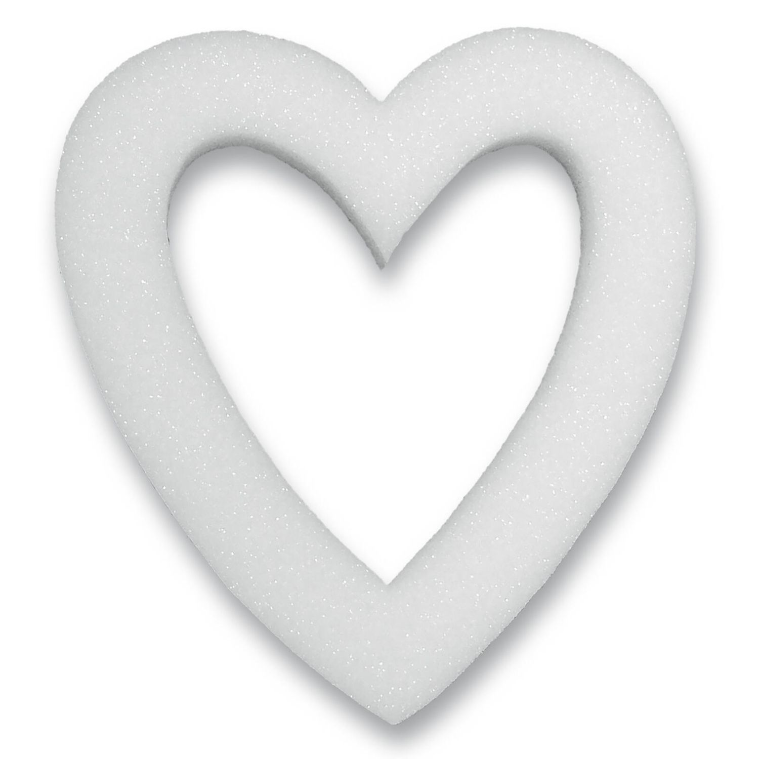 STYROFOAM HEART, Color: OPEN HEART, Size: 12" X 1.5" X 2"