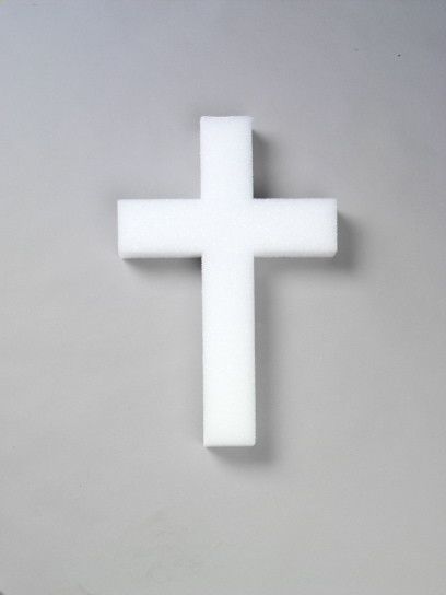 STYROFOAM CROSS, Size: 12" x 8" x 2"