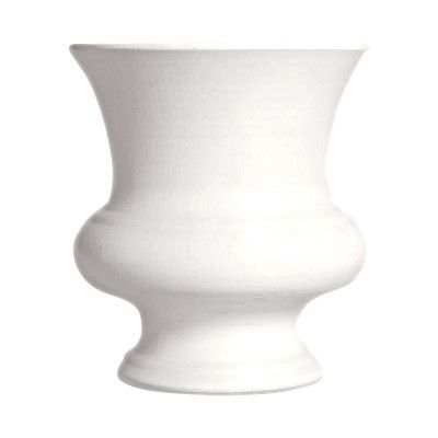 DESIGNER URN, Color: WHITE, Size: 7.75"H X 6.5"