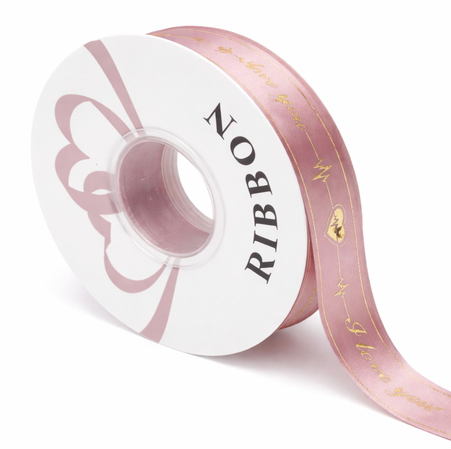 1" x 100 yards " I LOVE YOU " SATIN RIBBON