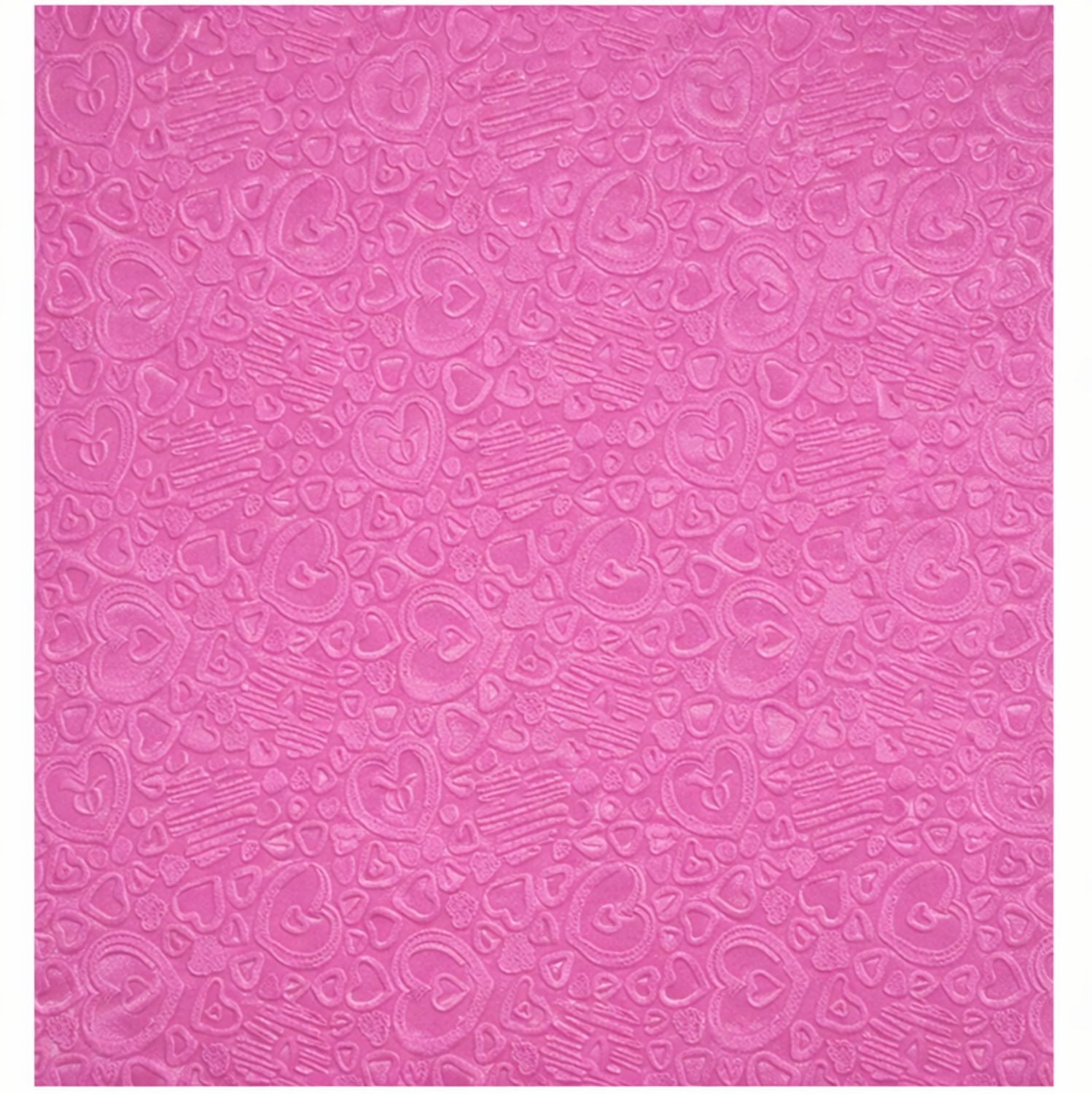 22" x 21" LIGHT PINK HEART EMBOSSED VELVET FLORAL PAPER 20pcs