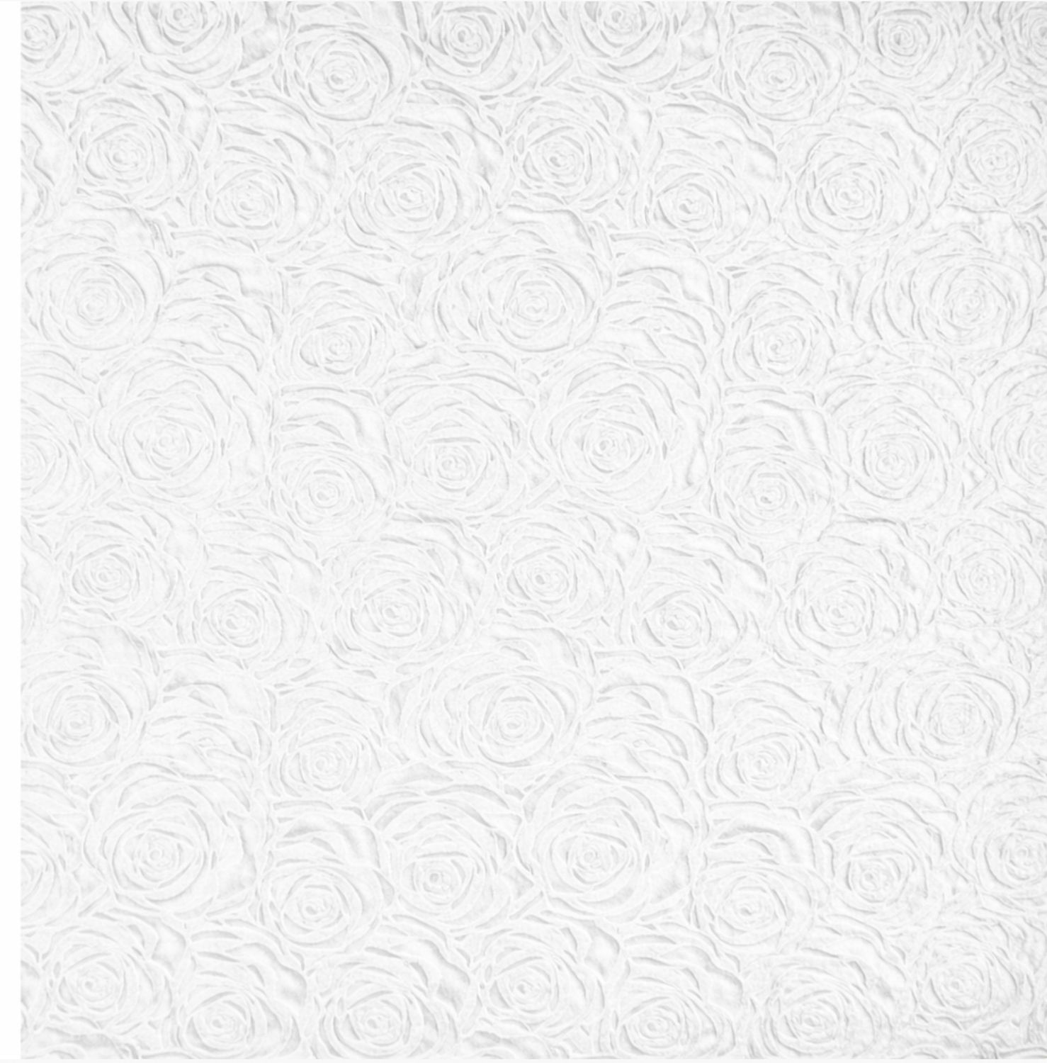 22.5" x 21" WHITE VELVET ROSE WRAPPING PAPER 20pcs