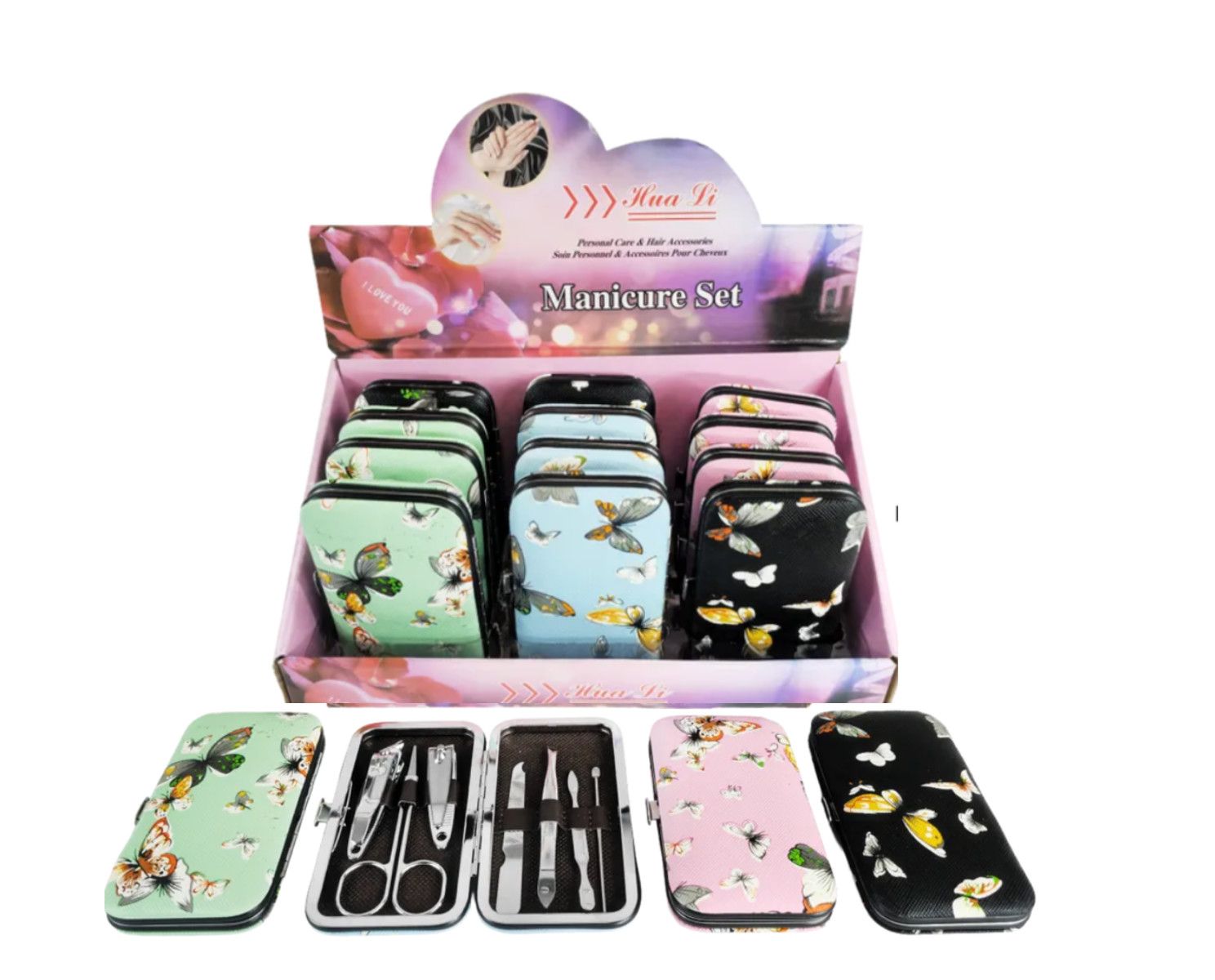 FLORAL COVER MANICURE SET (price per each, box has assortment)