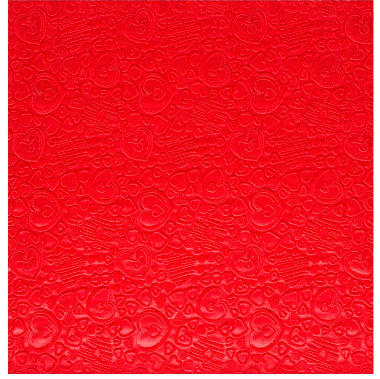 RED HEART EMBOSSED VELVET FLORAL PAPER