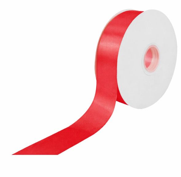 1.5" x 100 yards SINGLE FACE RED RIBBON