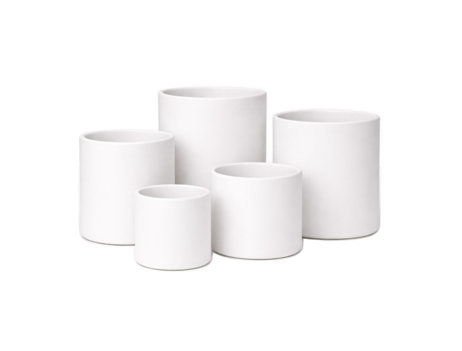 MATTE WHITE CERAMIC CYLINDER