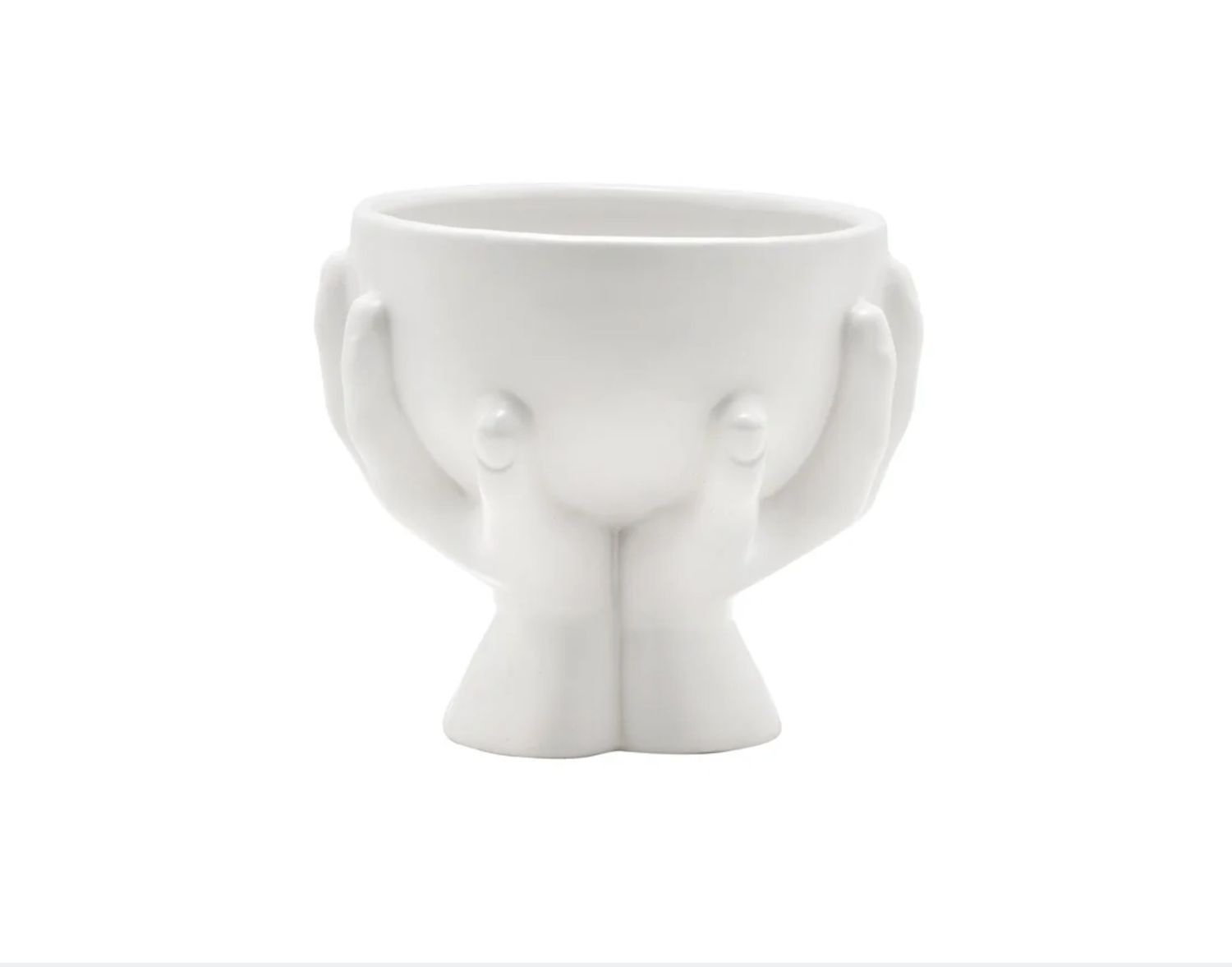 6" X 6" WHITE BOWLS WITH HANDS