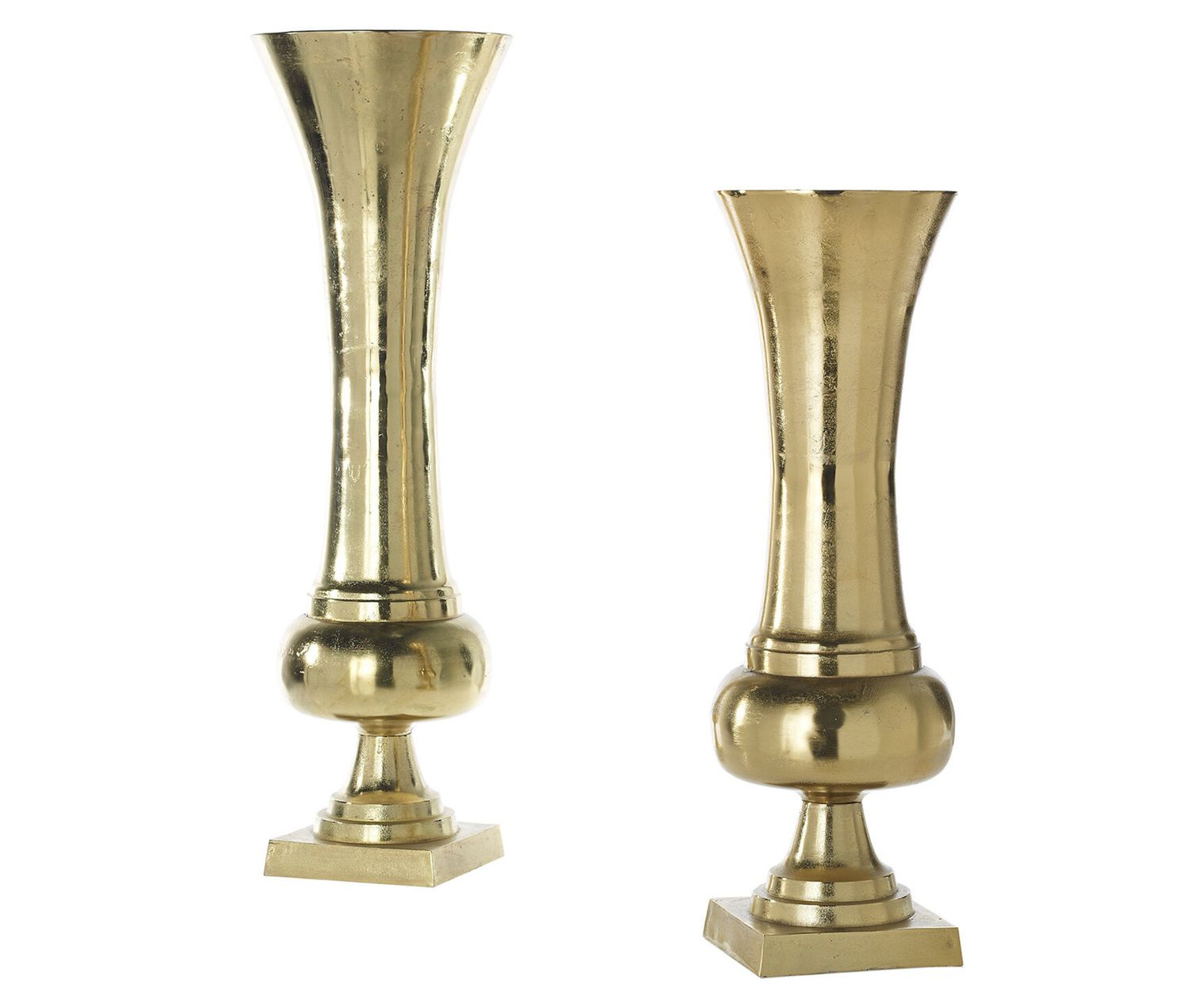 GOLD METAL MAJESTY URN VASE