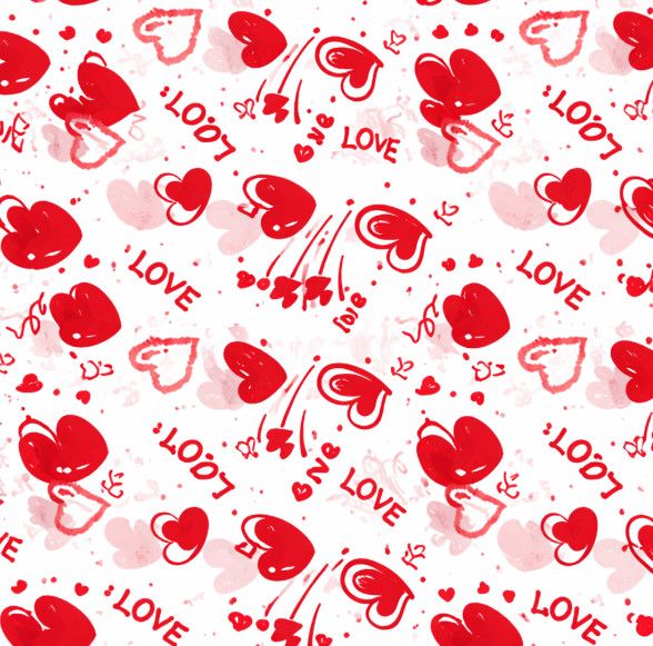 24” ENCHANTING HEARTS LOVE FLORAL PAPER