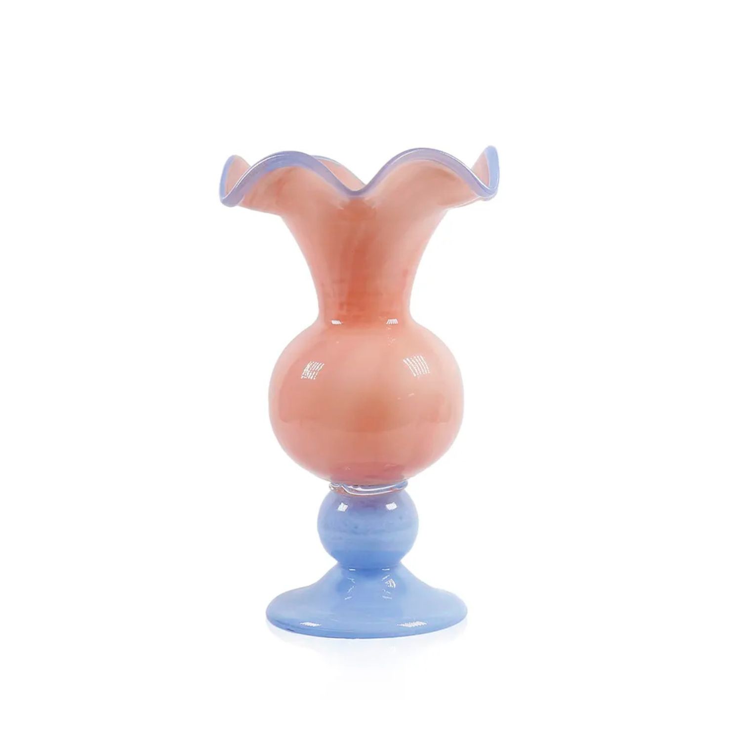 10”H X 6” LILLY BLOOM PINKGLASS PEDESTAL