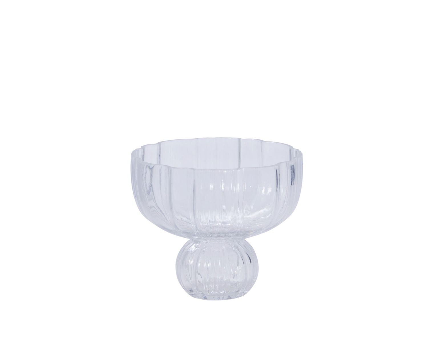 GLASS FOSTER COMPOTE VASE, Size: 6"H X 7 (SKU-31200)