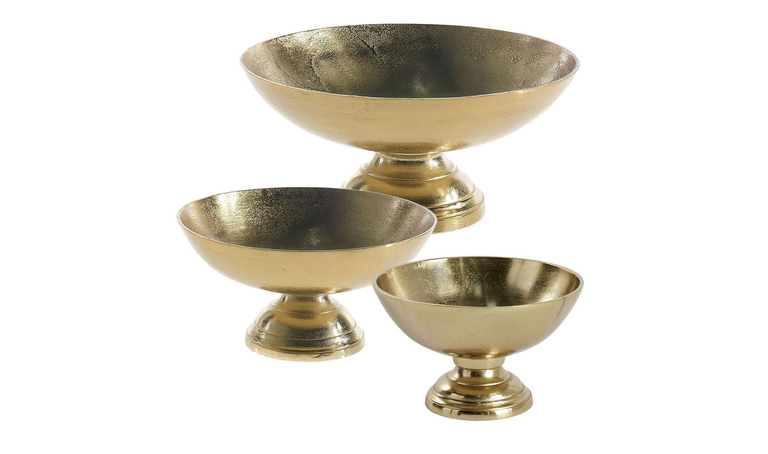 GOLD METAL OSCAR COMPOTE BOWL VASE