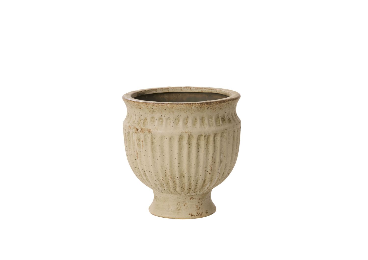 7.5” X 7.5” TAN CERAMIC CADMUS URN