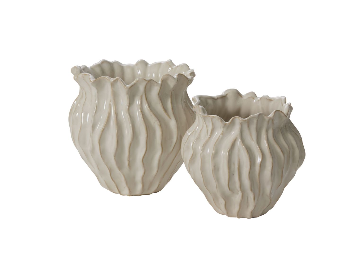 OFF WHITE CERAMIC BRYNN VASE