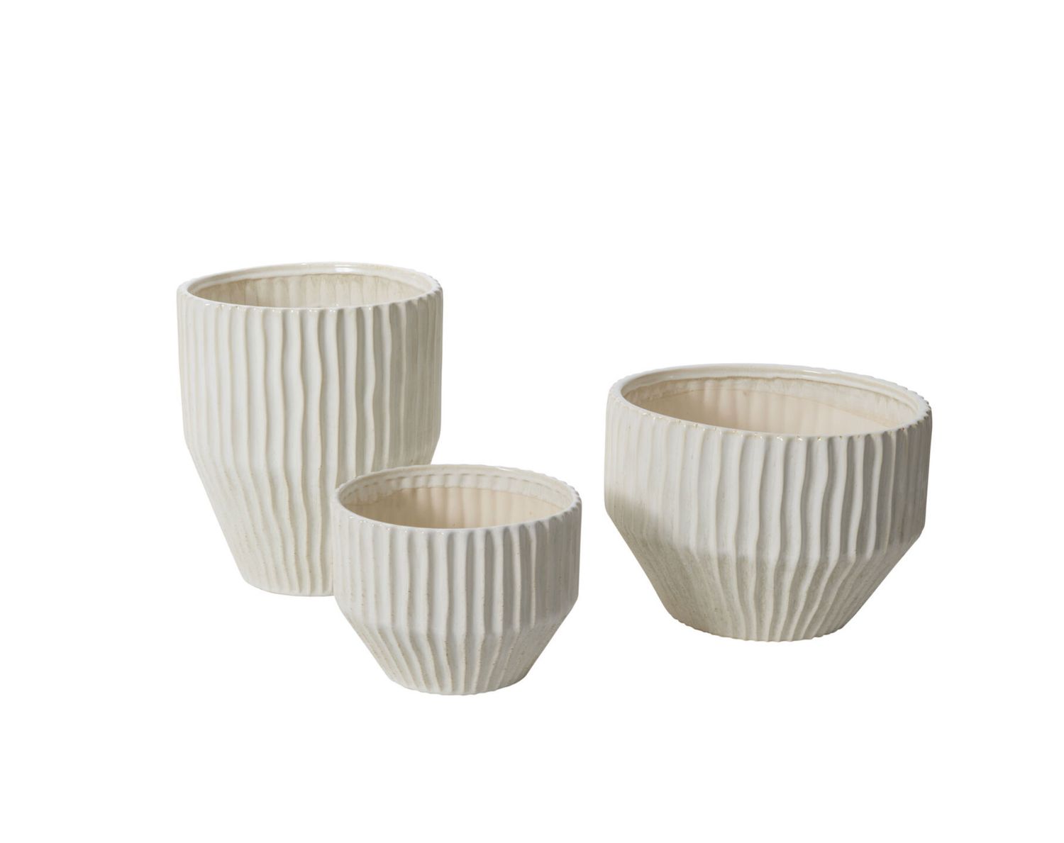 WHITE CERAMIC CAMERON POT